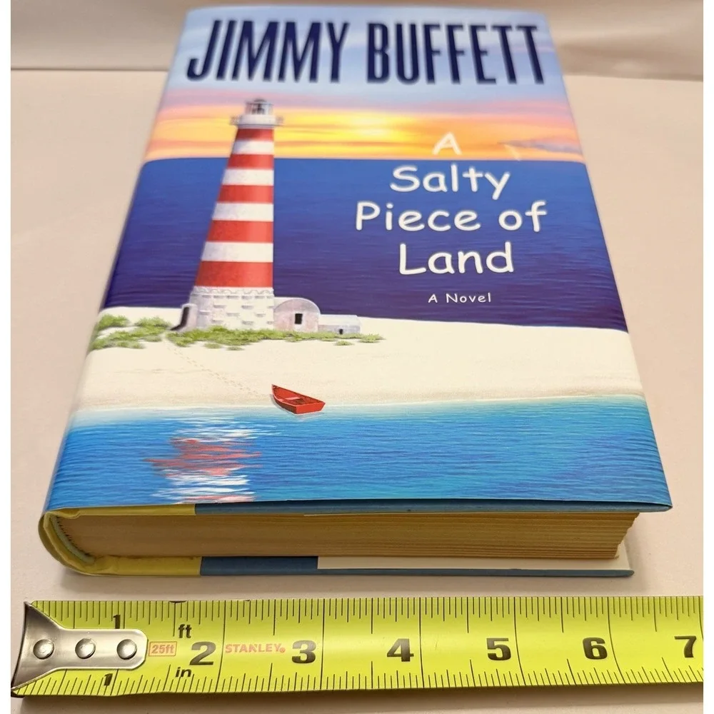 Jimmy Buffett A Salty Piece Of Land Hardcover Book 2004 First Editon HC DJ VTG